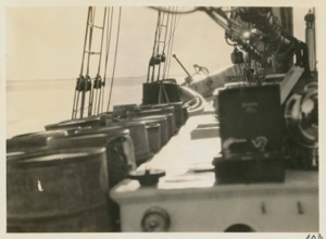 Image: Deck view of Bowdoin at sea